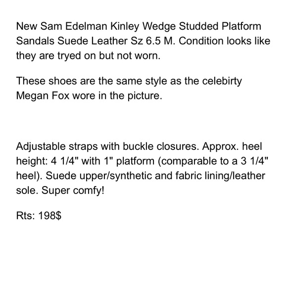 New Sam Edelman kinley wedge platform sandals - Picture 11 of 12